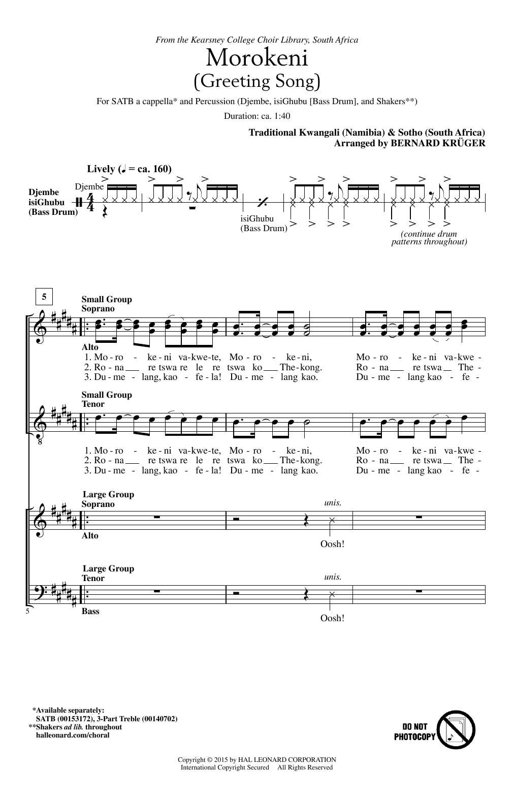 Produktbild zu: Morokeni (Welcome Song)