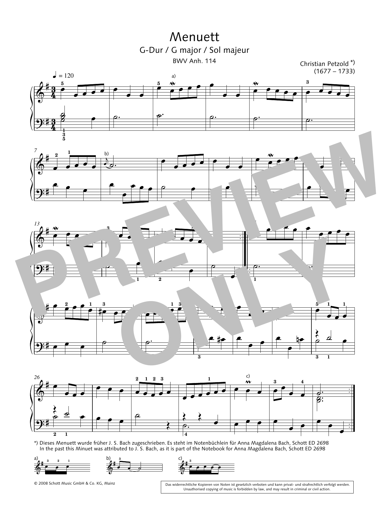 Product gallery: Page 1 of 1 Minuet In G Major, Hans-Gunter Heumann