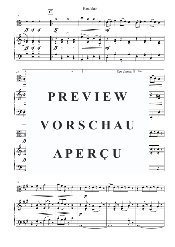 Produktgalerie: Seite 3 von 6 Hanukkah, , Viola und Klavier