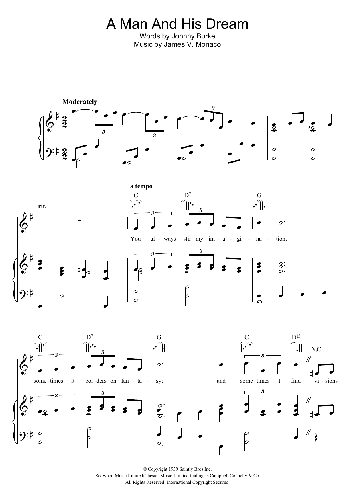 Produktgalerie: Seite 1 von 1 A Man And His Dream, Bing Crosby, Gesang, Gitarre, Klavier