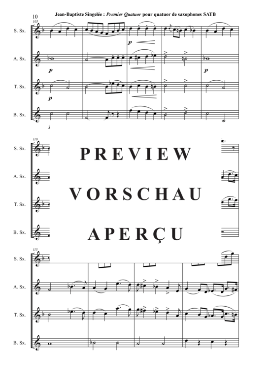 gallery: Premier Quatuor, Opus 53 , , (Saxophon-Quartett SATB)