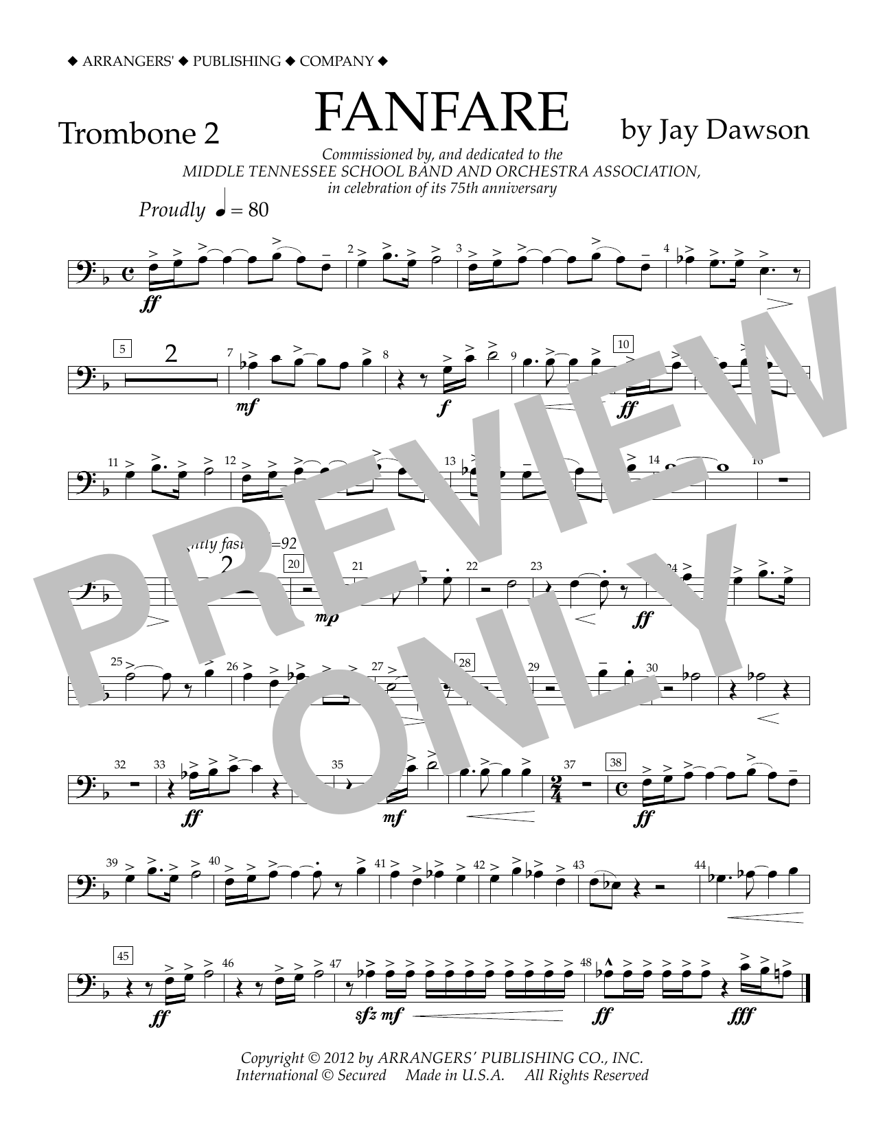 Produktbild zu: Fanfare - Trombone 2