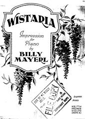 cover: Wistaria Op.83, Billy Mayerl, Klavier