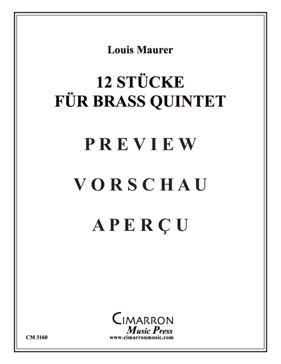 gallery: 12 kleine Stücke für Brass Quintett , , (Blechbläserquintett)
