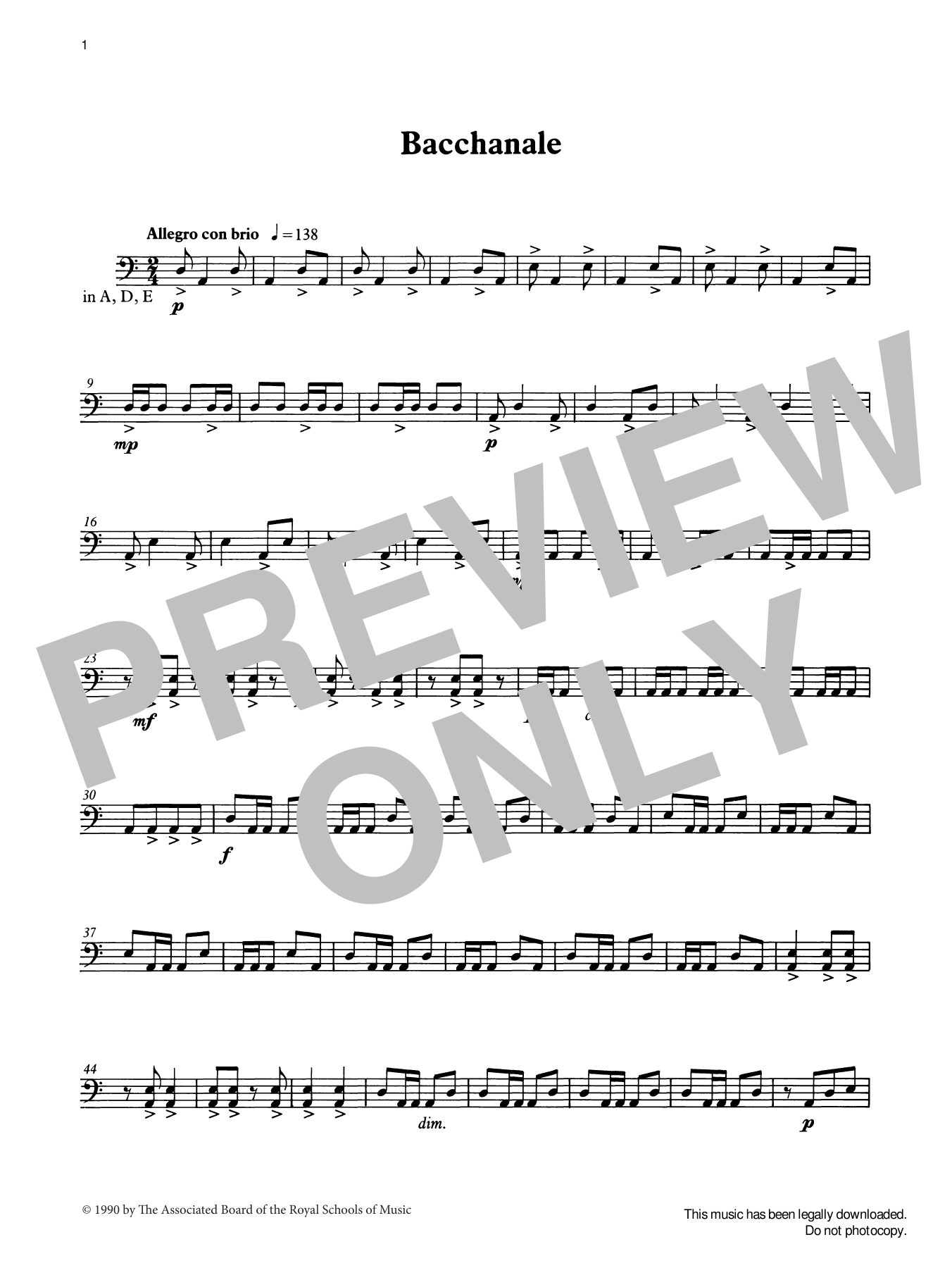 Product gallery: Page 1 of 1 Bacchanale from Graded Music for Timpani, Book IV, Ian Wright