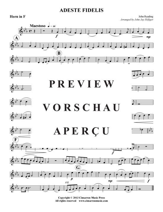 gallery: Adeste Fidelis , , (2x Tromp in B, Horn/Pos, Pos)
