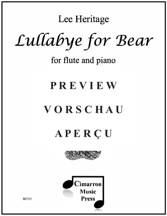 Product gallery: Page 2 of 9 Lullabye for Bear , , (flute and piano)