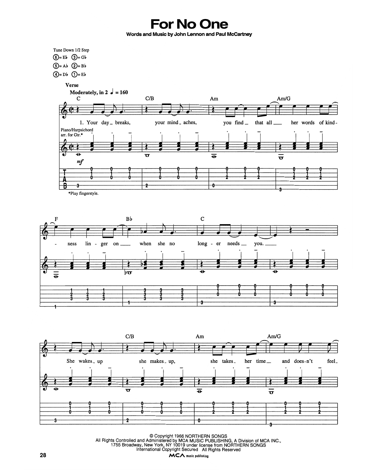 Product gallery: Page 1 of 1 For No One, The Beatles