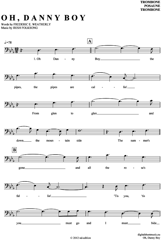 Product picture to: Oh, Danny Boy Irish Folksong