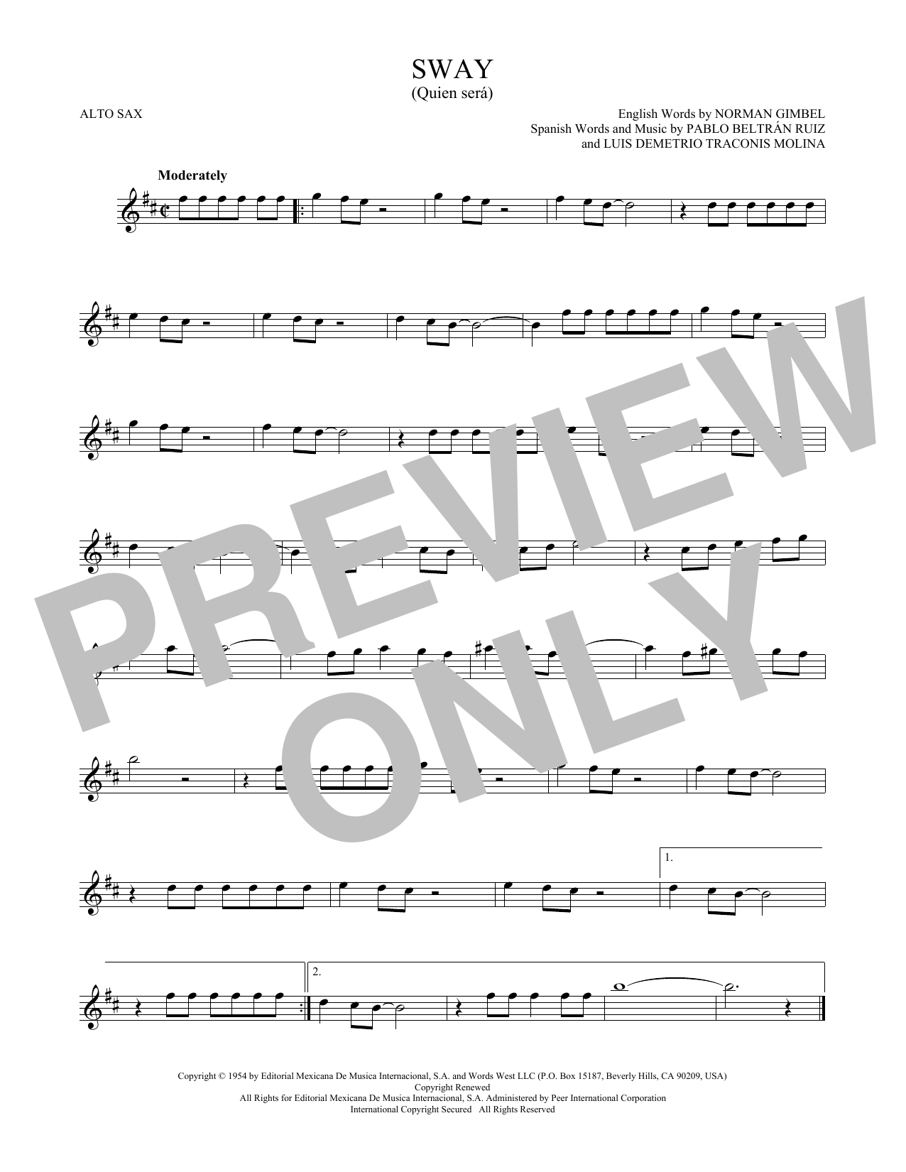 Product gallery: Page 1 of 1 Sway (Quien Sera), Dean Martin