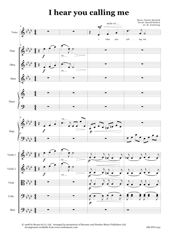 Produktgalerie: Seite 1 von 11 I hear you calling me, , Tenor Solo und Orchester
