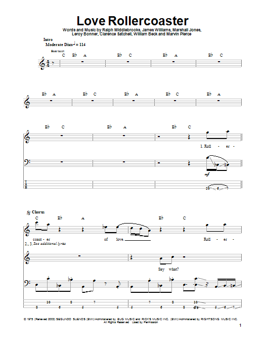 Produktgalerie: Seite 1 von 1 Love Rollercoaster, Ohio Players, E-Bass