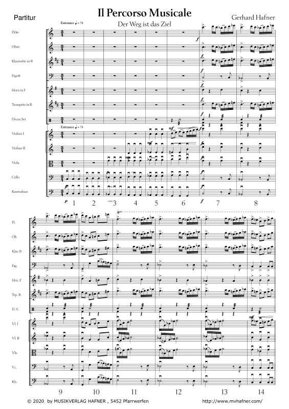 Product gallery: Page 1 of 11 Il Percorso musicale, , (Mixed ensemble winds, strings and drumset)