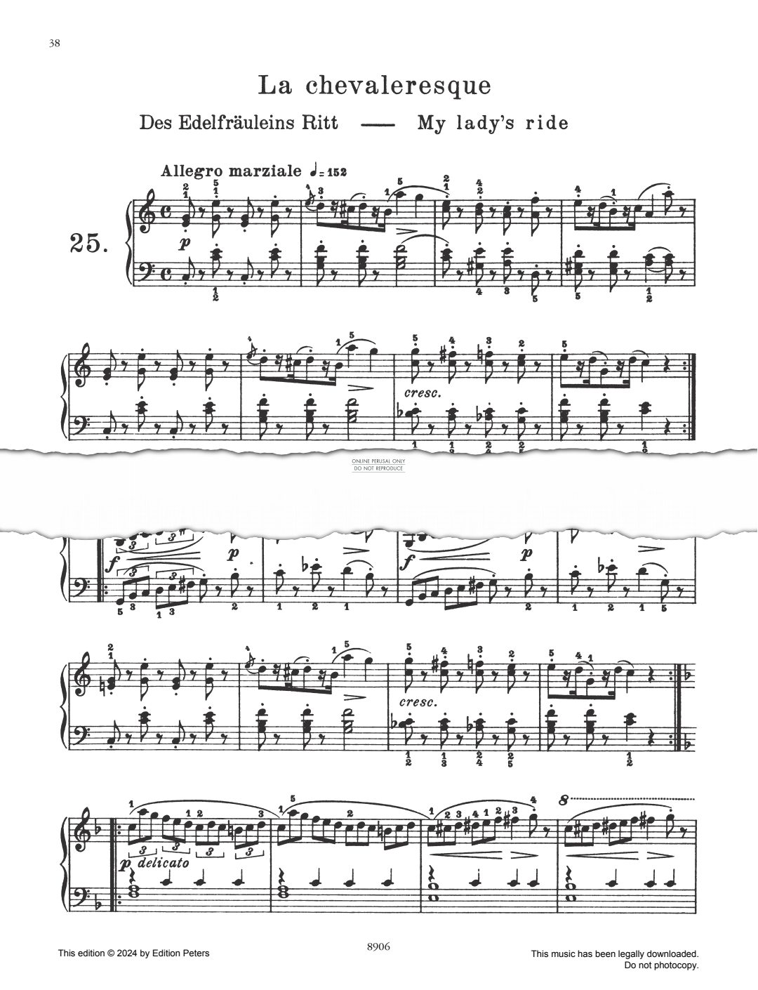 Produktbild zu: La Chevaleresque Op. 100 No. 25
