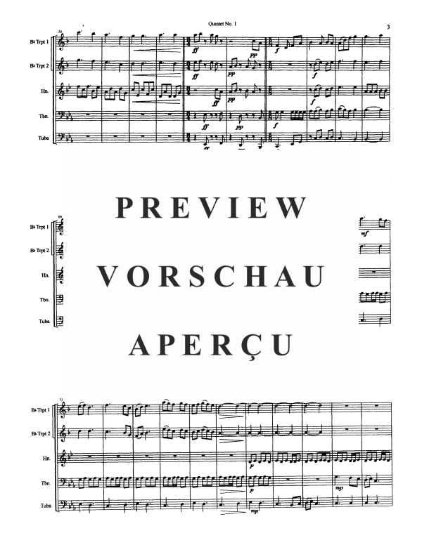 Produktgalerie: Seite 5 von 11 Quintet No. 1, , Blechbläserquintett