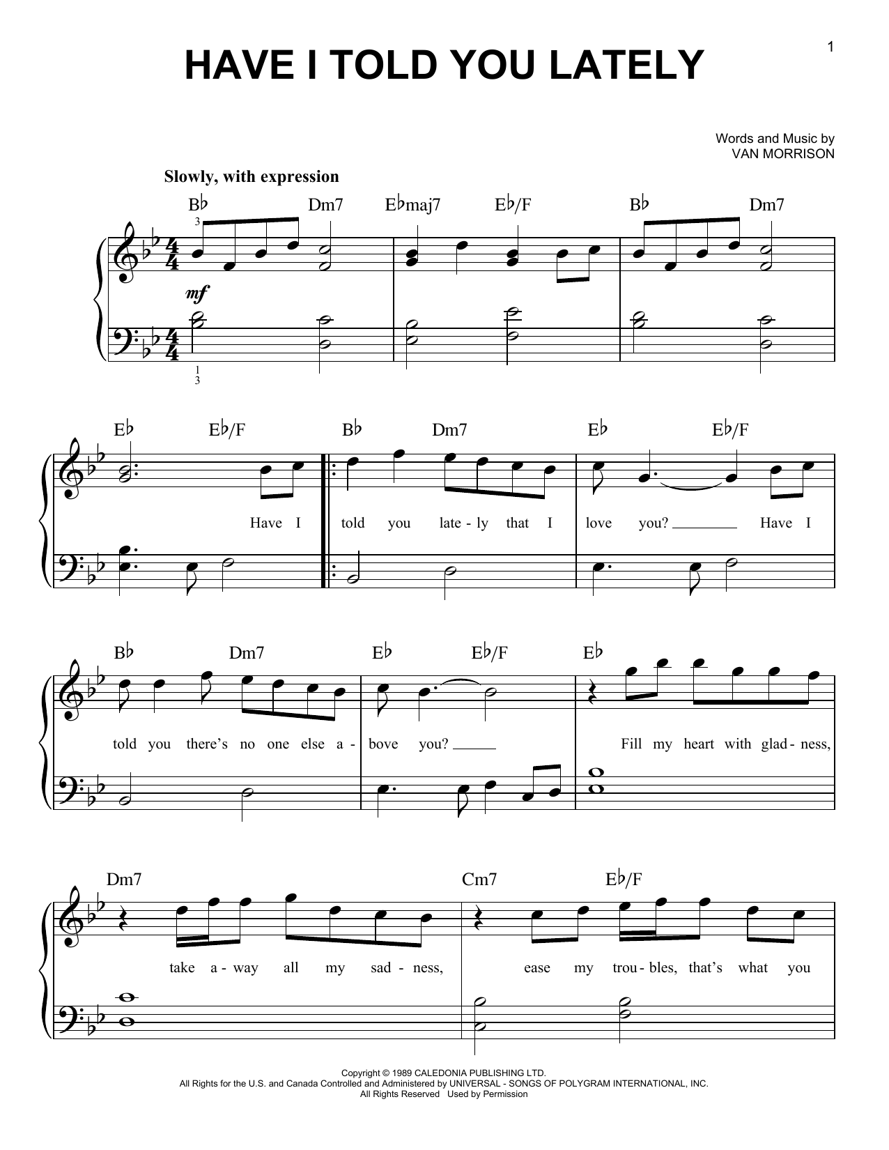 Produktgalerie: Seite 1 von 1 Have I Told You Lately, Van Morrison, Klavier