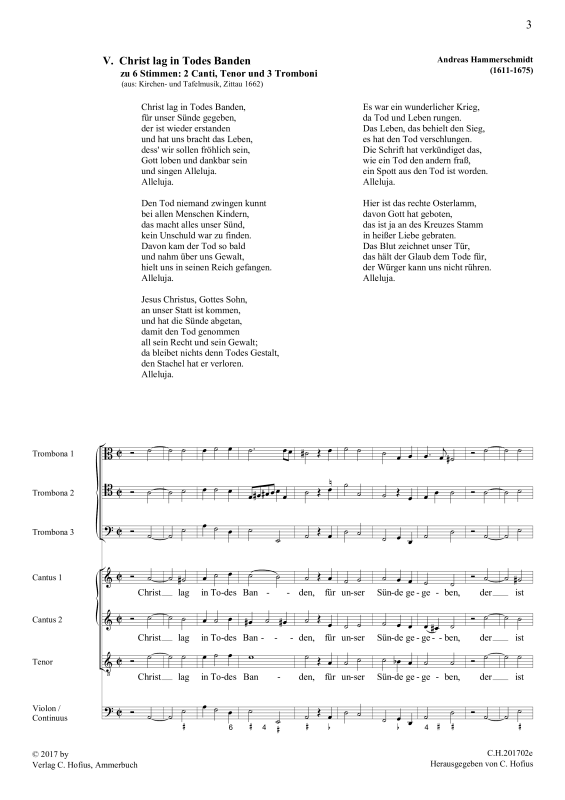 Christ lag in Todesbanden (Partitur)