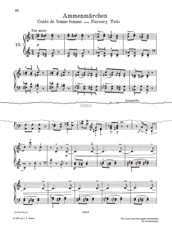 Produktgalerie: Seite 1 von 1 Ammenmärchen, Pyotr Ilyich Tchaikovsky, Klavier