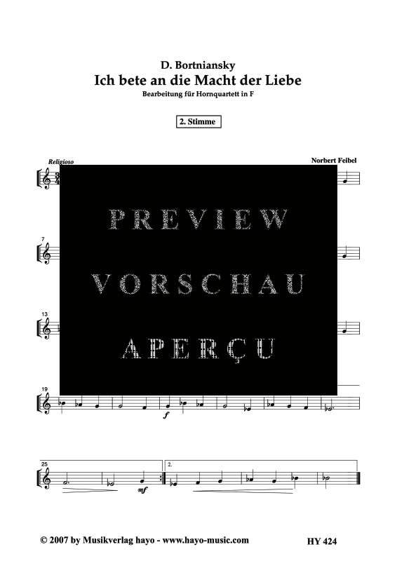 gallery: Ich bete an die Macht der Liebe, , (Horn Quartett)