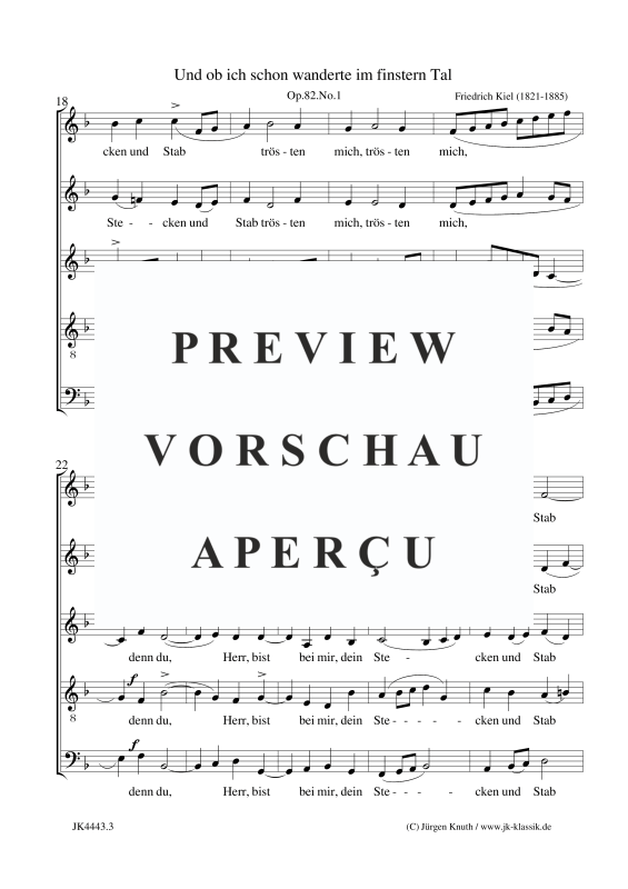 Produktgalerie: Seite 4 von 5 Und ob ich schon wanderte im finstern Tal, Op.82.No.1, , Gemischter Chor 5-stimmig SSATB