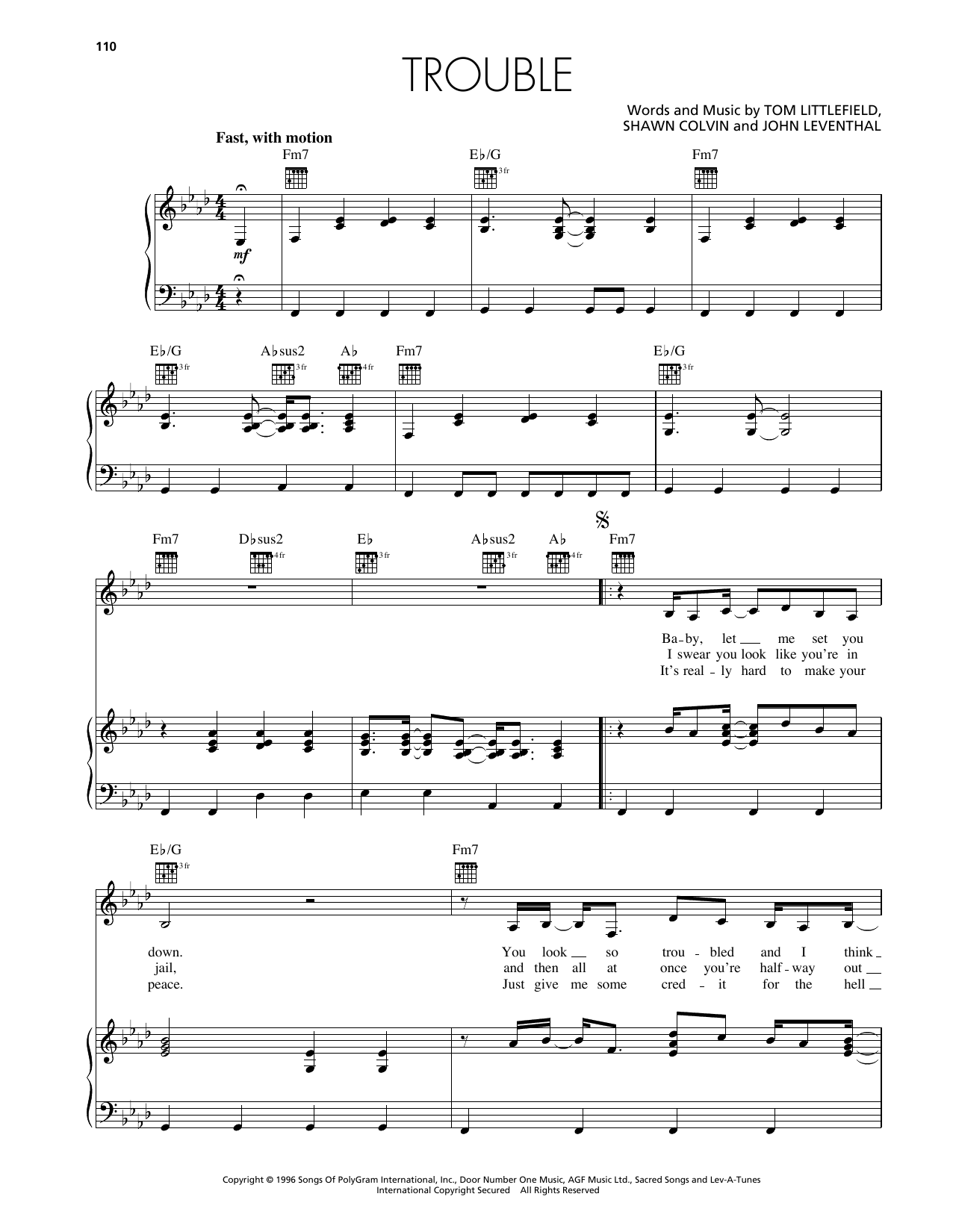 Produktgalerie: Seite 1 von 1 Trouble, Shawn Colvin, Gesang, Gitarre, Klavier