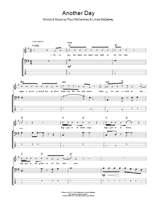 Produktgalerie: Seite 1 von 1 Another Day, Paul McCartney, E-Bass
