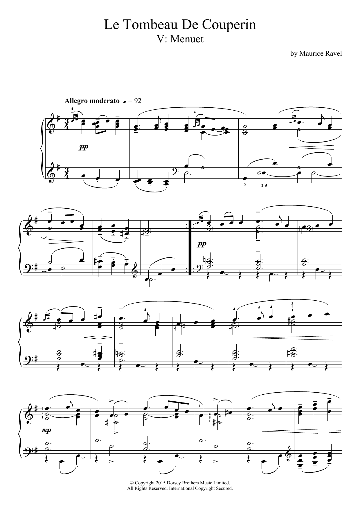 Produktbild zu: Le Tombeau De Couperin - V. Menuet