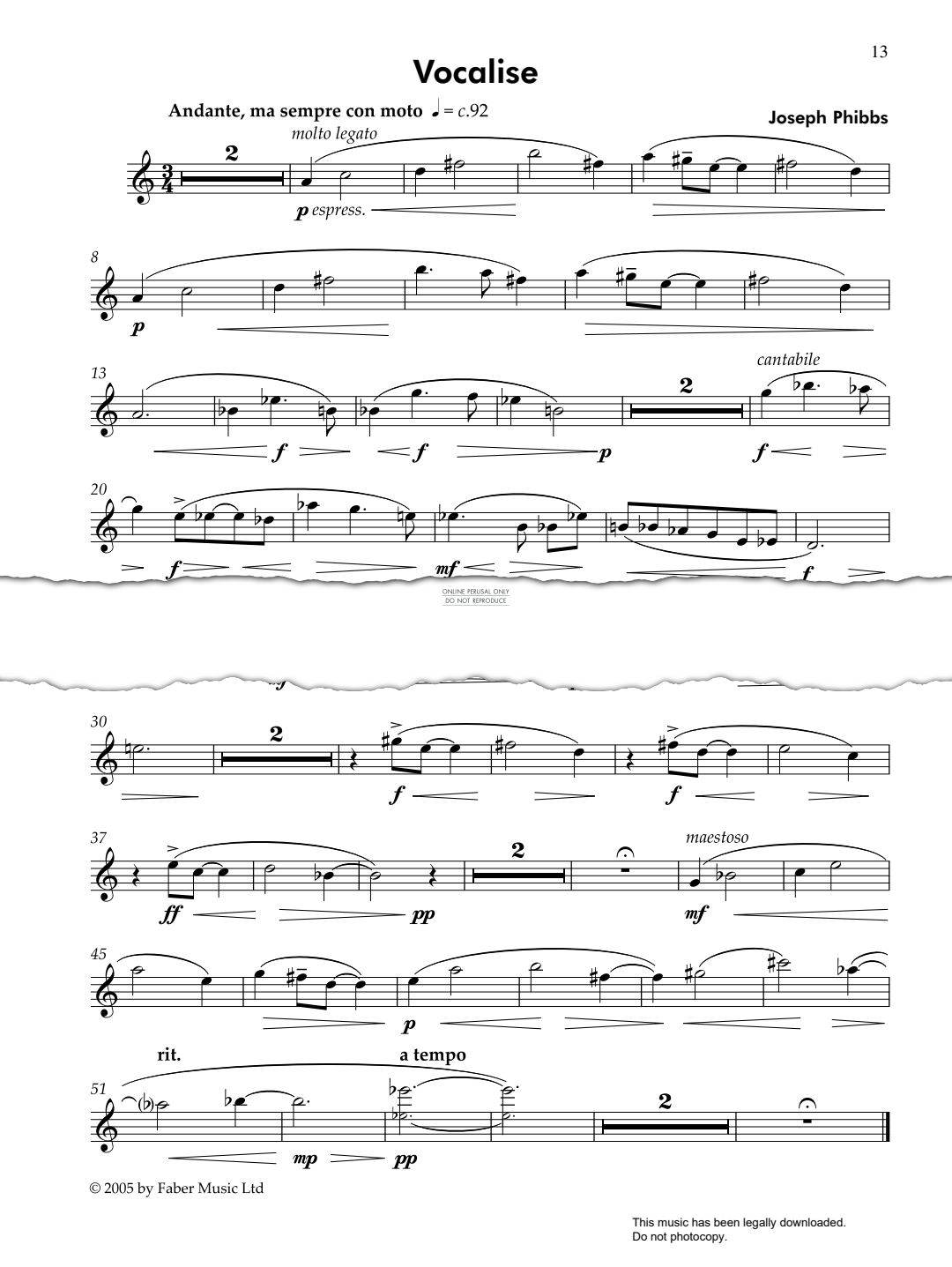 Produktgalerie: Seite 1 von 1 Vocalise, Joseph Phibbs, Klavier, Oboe