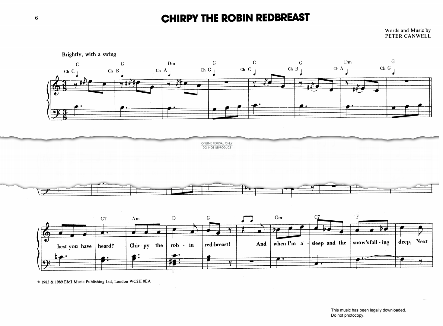 Produktgalerie: Seite 1 von 1 Chirpy The Robin Redbreast, Peter Canwell, Gesang, Gitarre, Klavier, Percussion