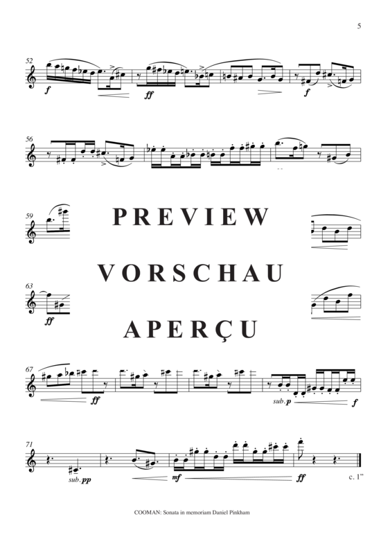 Product gallery: Page 6 of 19 Sonata in memoriam Daniel Pinkham , , (transverse flute)