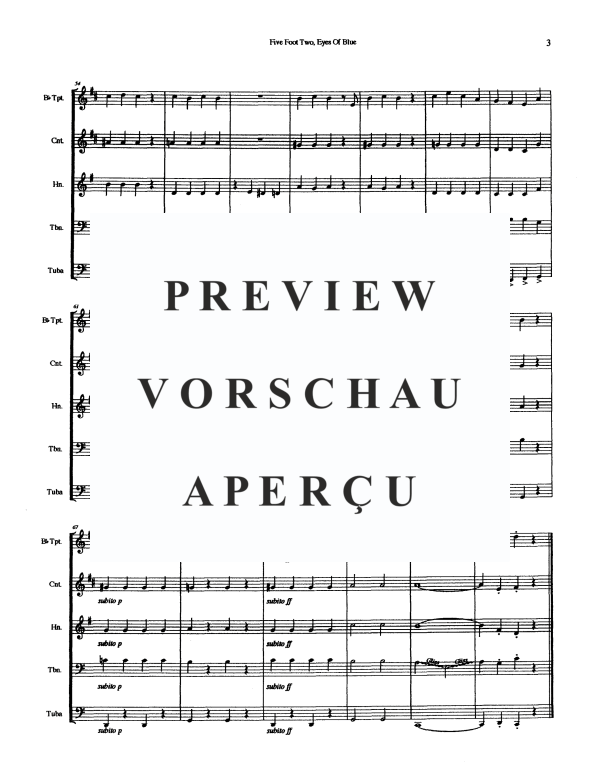 Produktgalerie: Seite 5 von 11 Five Foot Two, Eyes of Blue, , Blechbläserquintett
