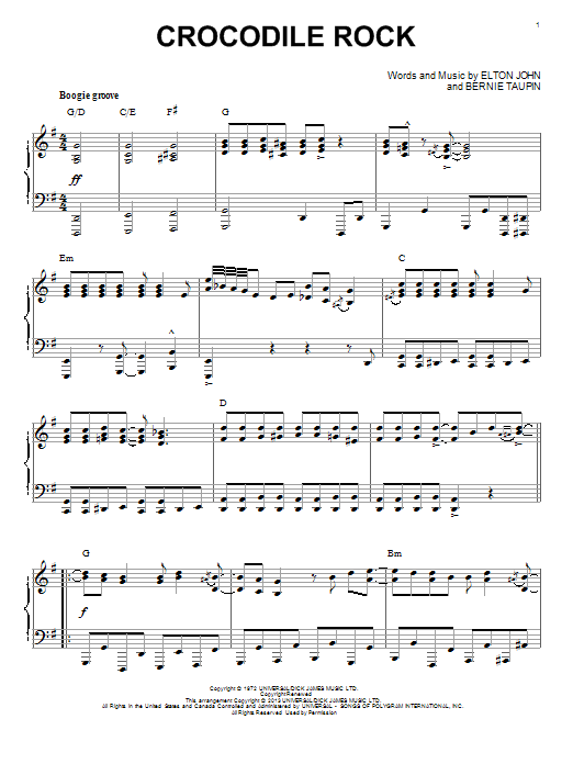 Product picture to: Crocodile Rock [Jazz version] (arr. Brent Edstrom)
