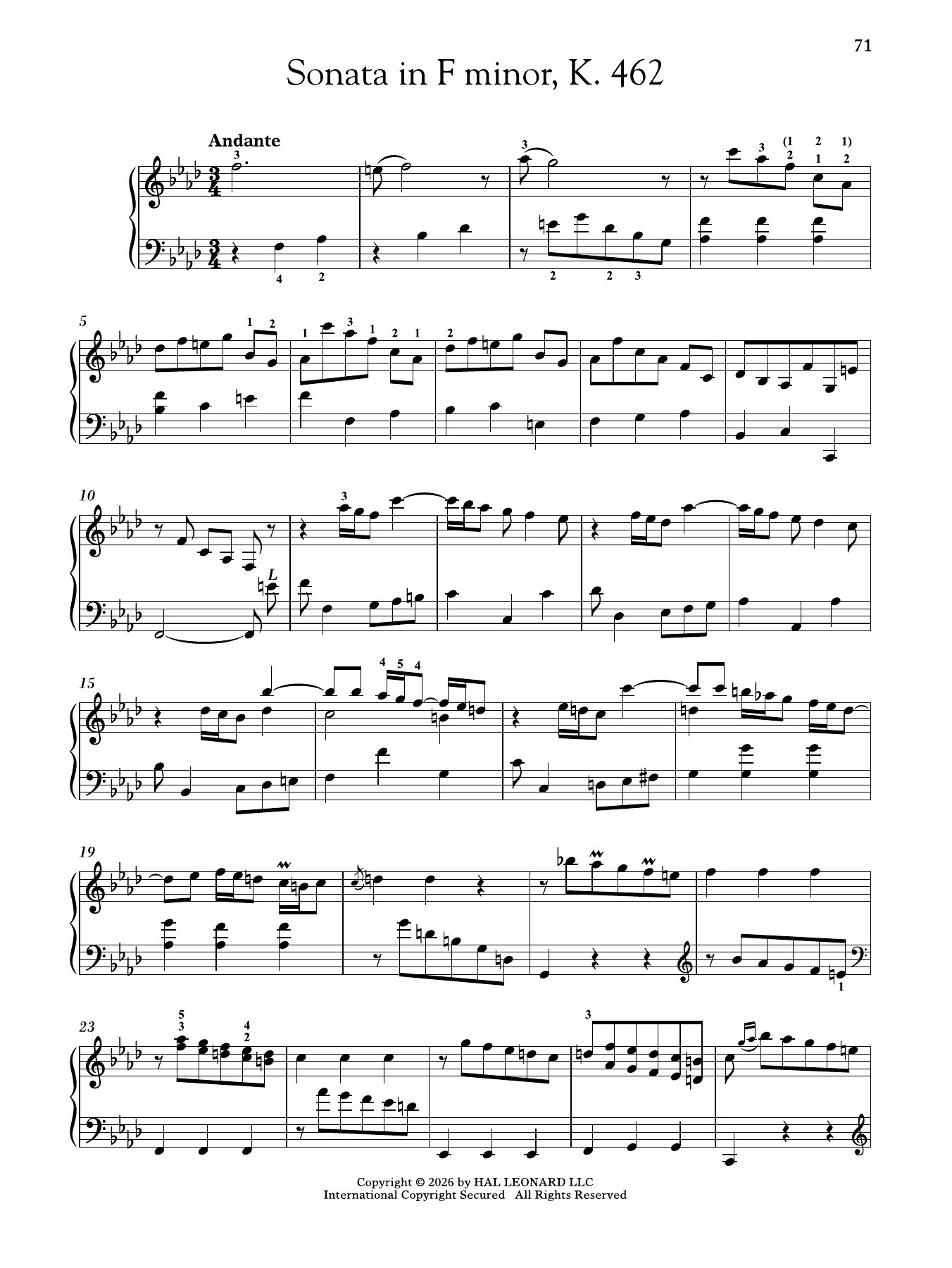 Produktgalerie: Seite 1 von 1 Sonata In F Minor, K. 462, Domenico Scarlatti, Klavier