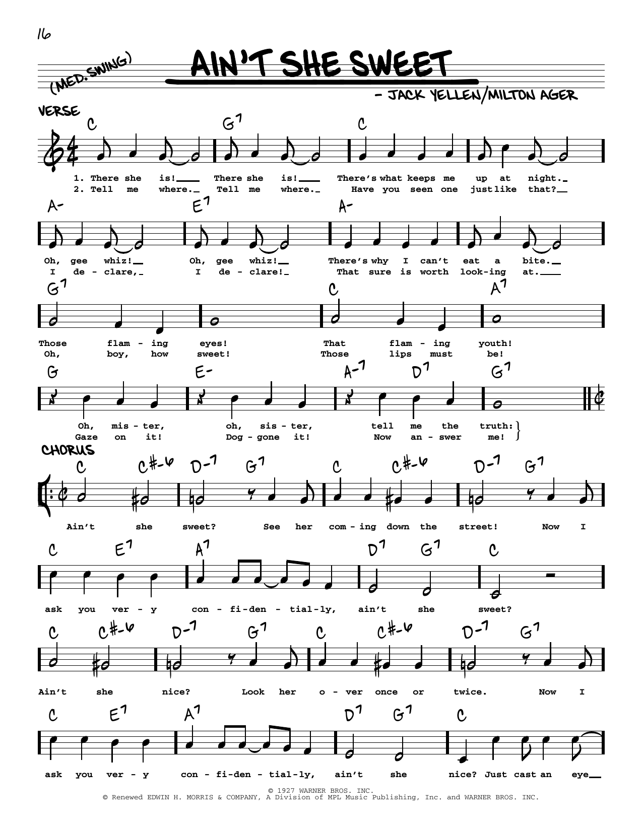 Produktbild zu: Ain't She Sweet (arr. Robert Rawlins)