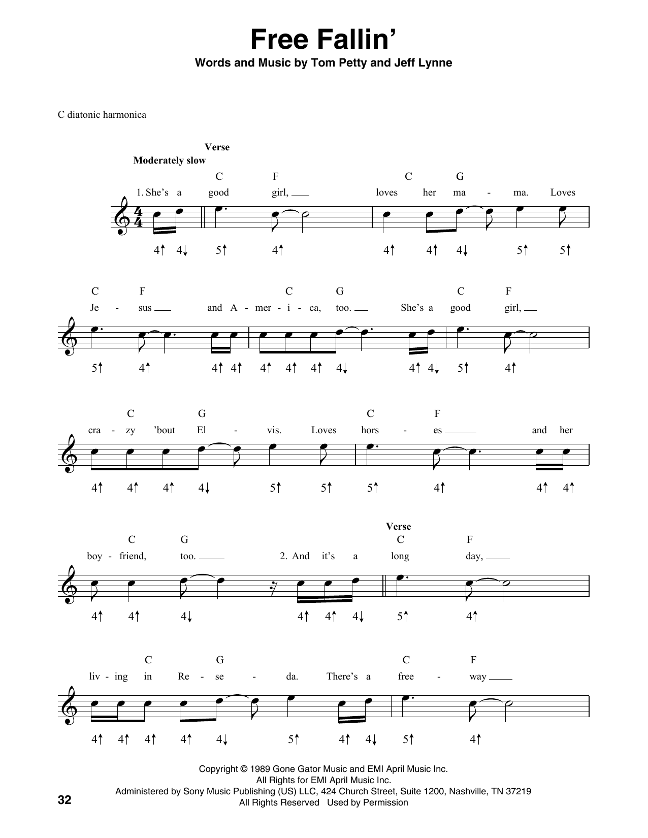 Product picture to:  Free Fallin' - Tom Petty