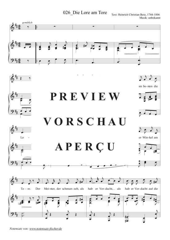 Product gallery: Page 2 of 3 Die Lore am Tore , , (voice + piano)