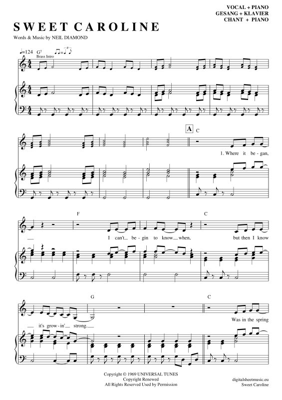 Produktbild zu: Sweet CarolineNeil Diamond