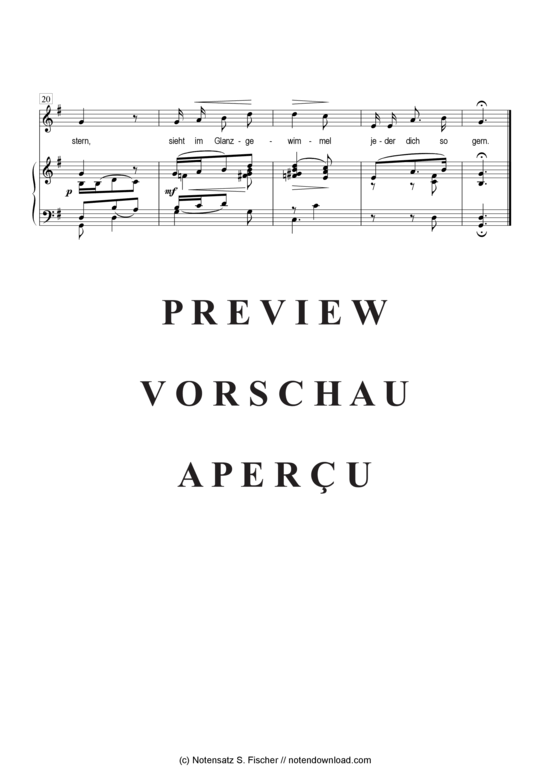 Product gallery: Page 3 of 3 An den Abendstern , , Piano and Voice