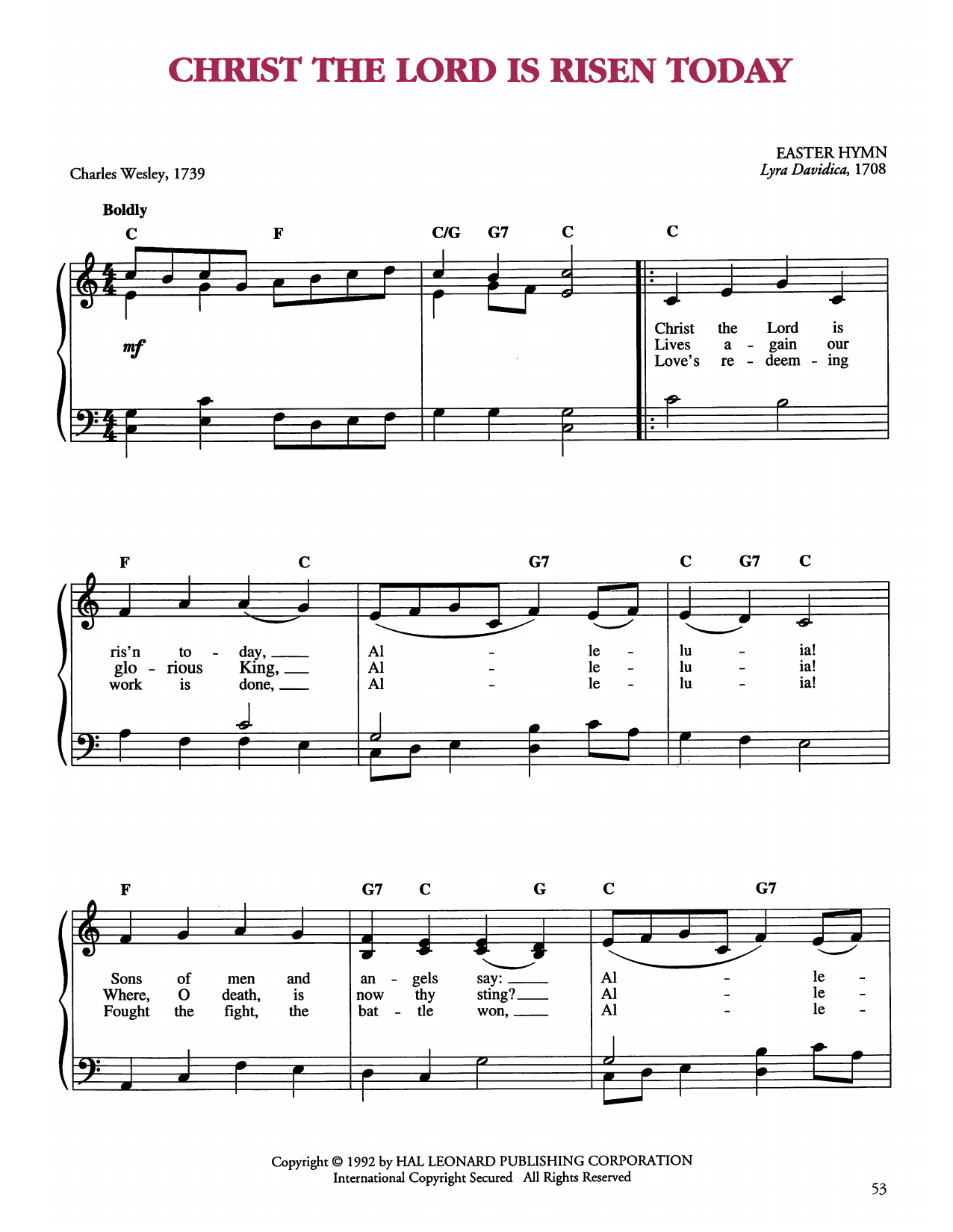 Produktbild zu: Christ The Lord Is Risen Today
