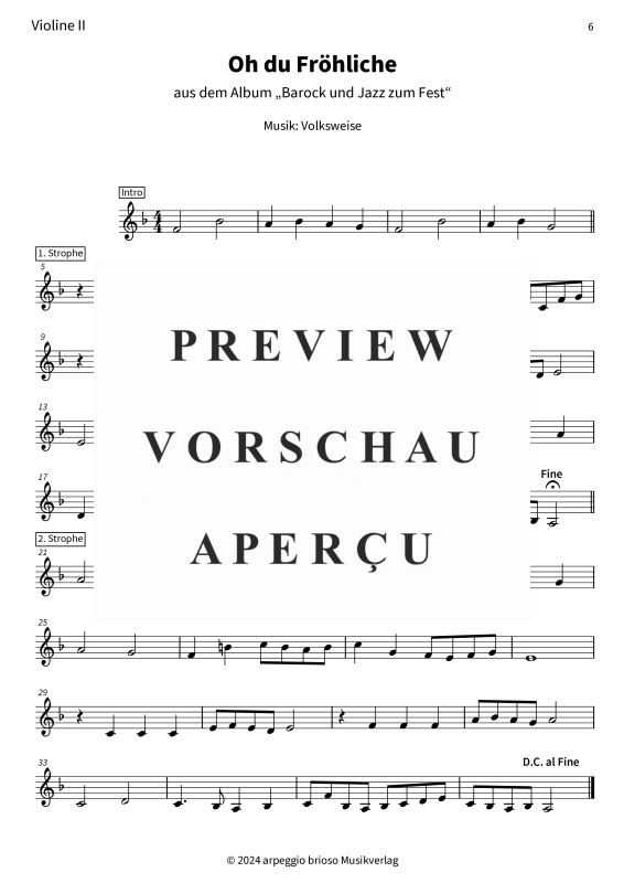 Product gallery: Page 8 of 8 Oh du Fröhliche - aus dem Album Barock und Jazz zum Fest, , (Duet 2x violin)
