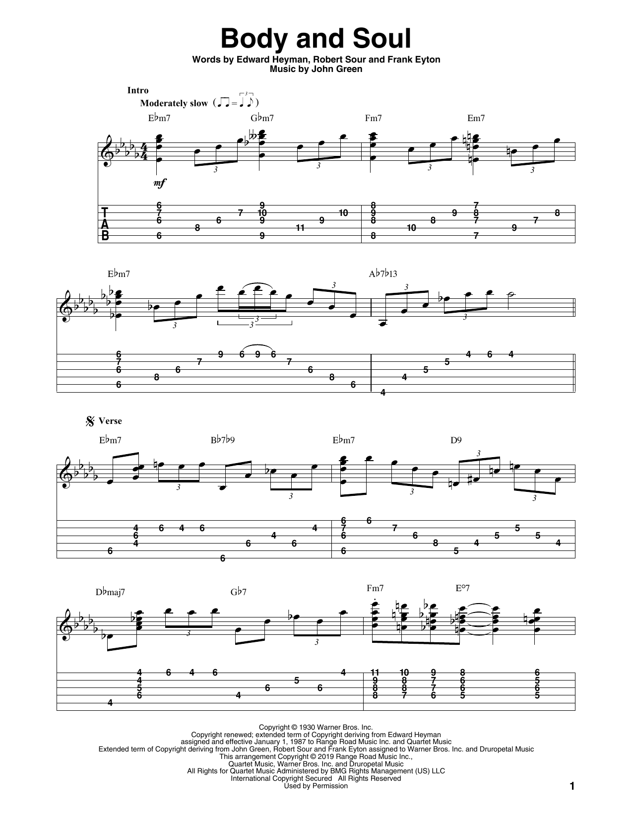Product picture to: Body And Soul (arr. Bill LaFleur)