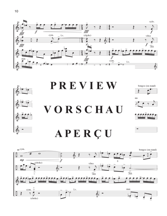 Product gallery: Page 13 of 21 Overture for Percussion , , (4 percussionists)