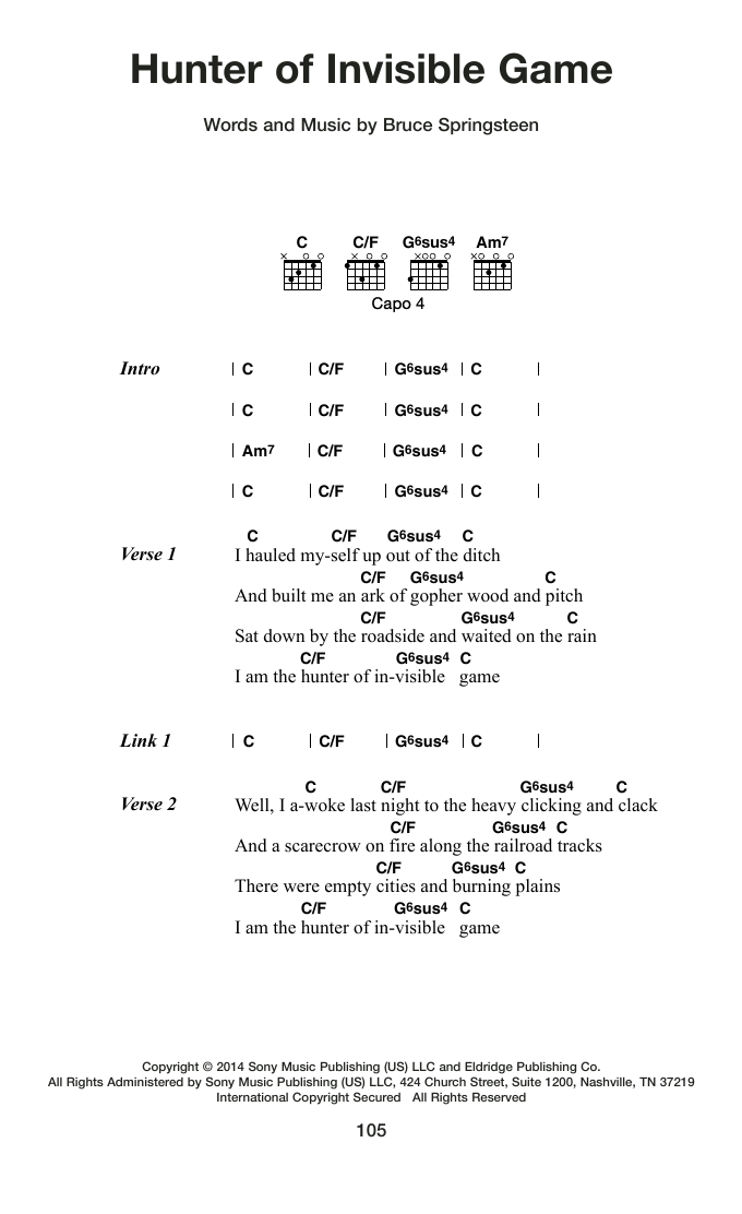 Produktgalerie: Seite 1 von 1 Hunter Of Invisible Game, Bruce Springsteen, Gitarre
