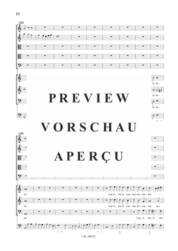 gallery: Laetantes canite, , (Gemischtes Ensemble 3 Stimmen SSB, Streicher und BC)