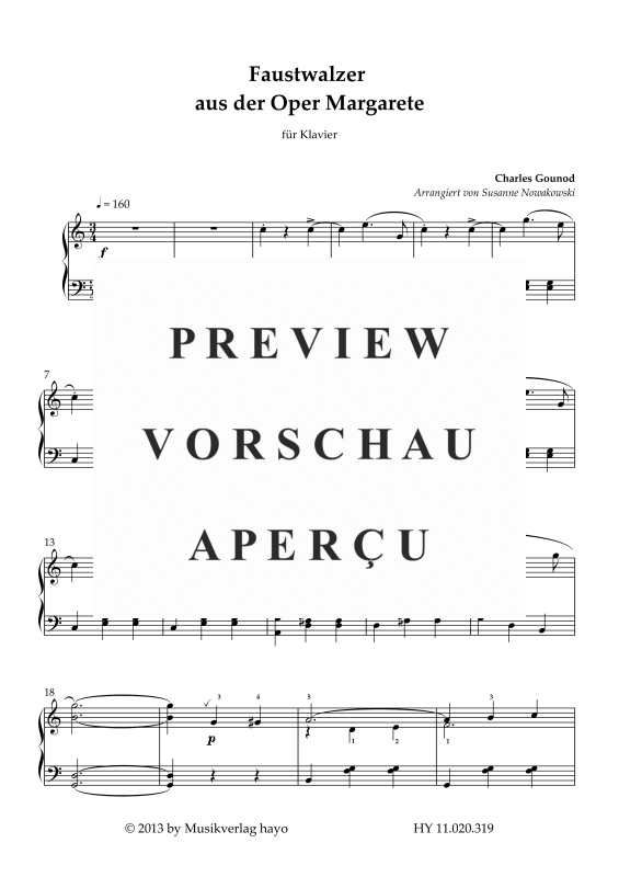 Product gallery: Page 2 of 3 Faustwalzer aus der Oper Margarete, , Piano Solo