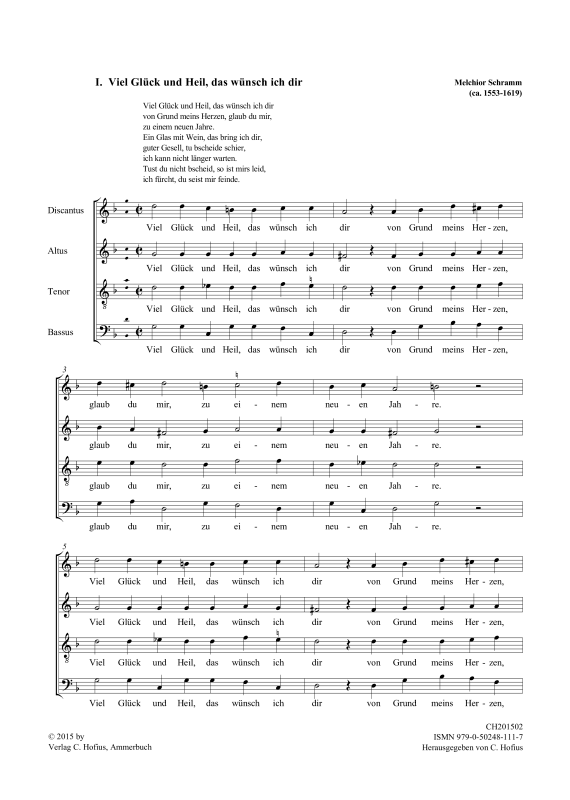 Produktgalerie: Seite 1 von 11 Neue deutsche Gesänge (1579), , Gemischter Chor 4-stimmig