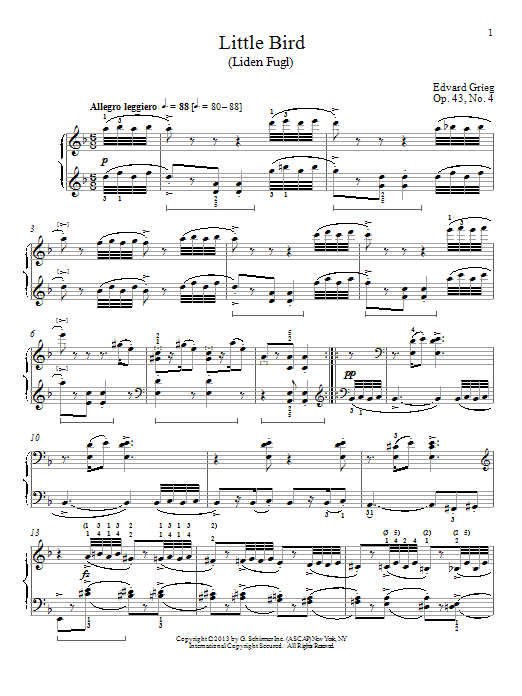 Produktbild zu: Little Bird (Liden Fugl), Op. 43, No. 4