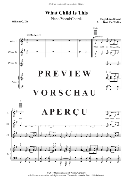 Produktgalerie: Seite 2 von 3 What Child Is This , , (1-3 Gesangsstimmen + Klavier)