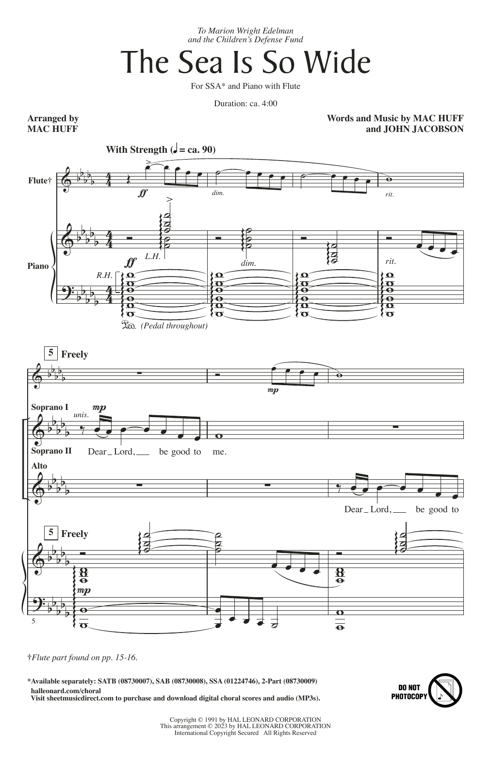 Produktgalerie: Seite 1 von 1 The Sea Is So Wide (arr. Mac Huff), Mac Huff and John Jacobson, Chor