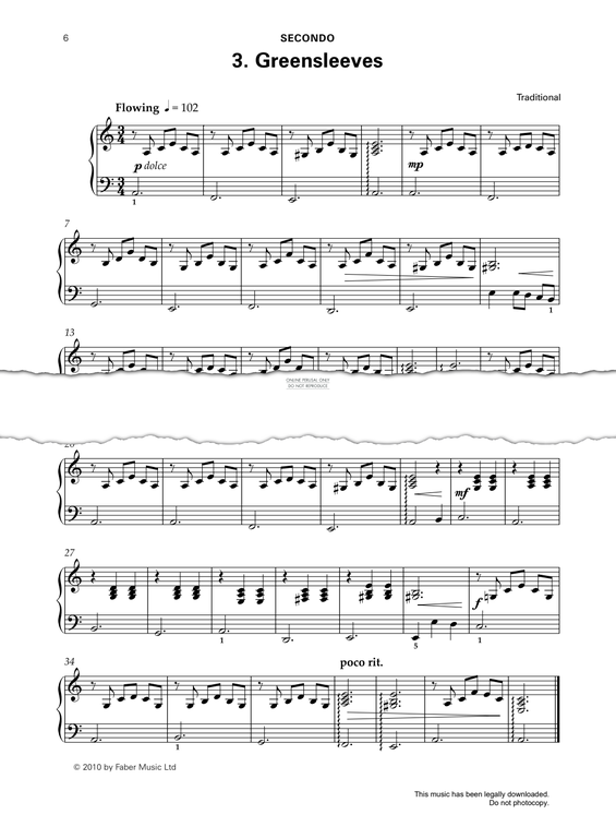Product gallery: Page 1 of 1 Greensleeves, Traditional